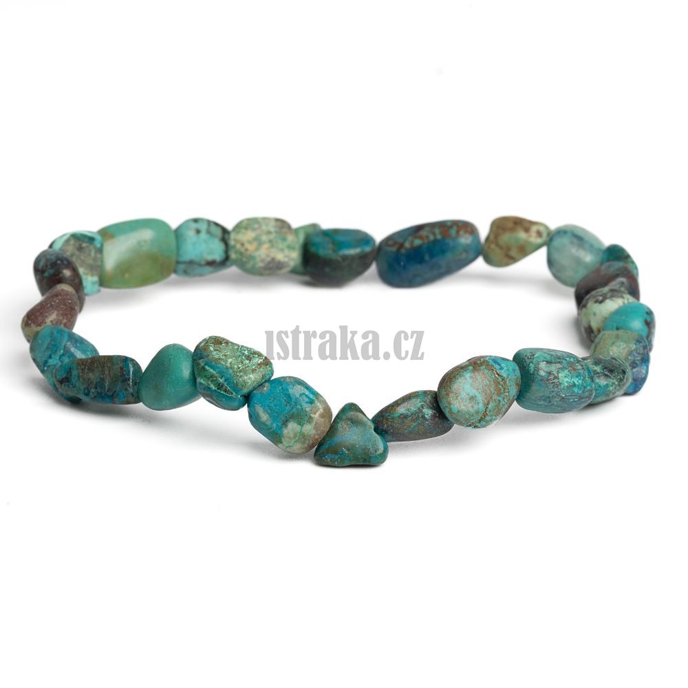 Náramek chryzokol nugety 6x8mm Náramek chryzokol nugety 6x8mm