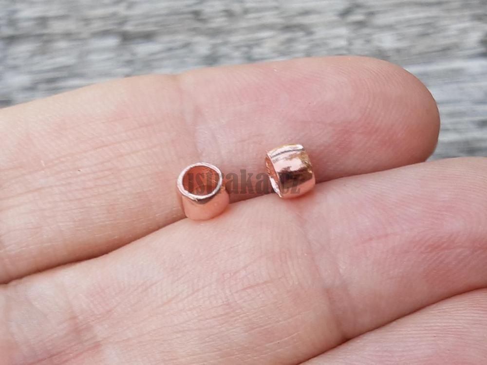 Korlek rondelka 5x3mm Ag925 hladk pozlacen rovm zlatem