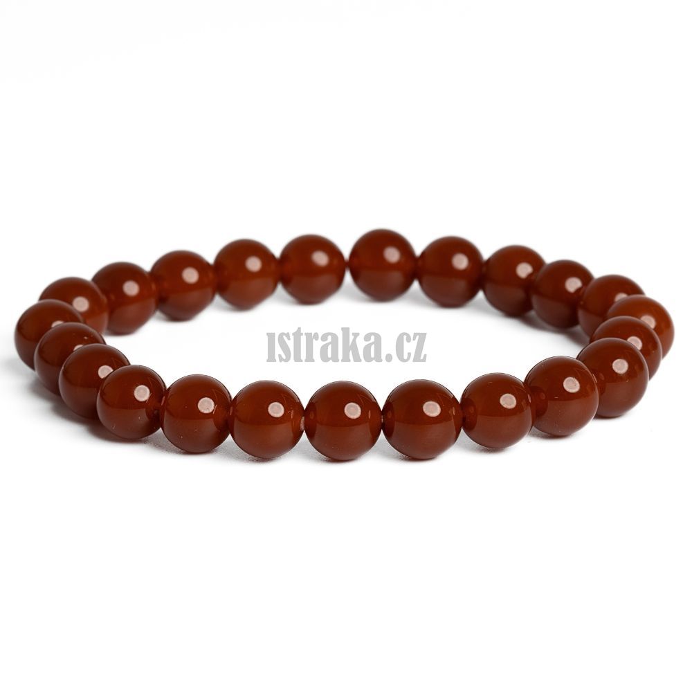 Náramek karneol 8mm Náramek karneol 8mm