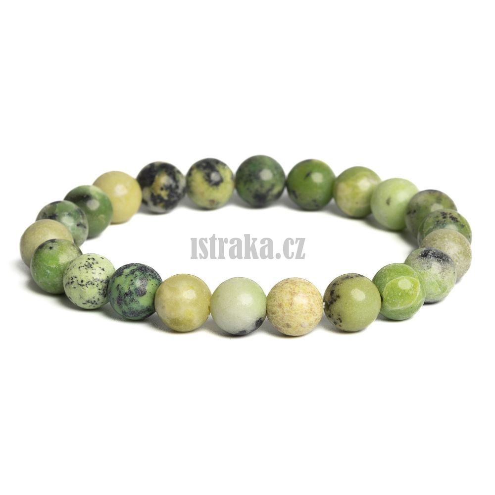 Náramek chryzopras 8mm Náramek chryzopras 8mm