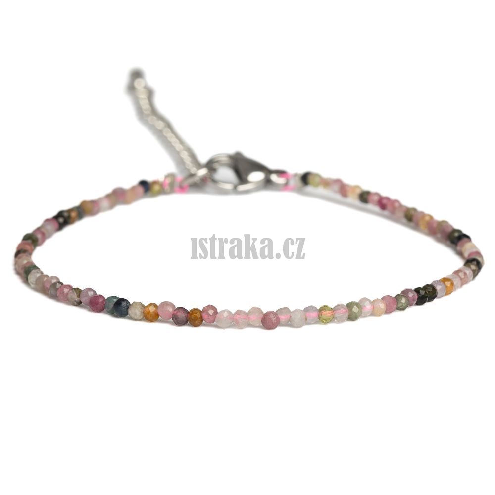 Náramek z turmalínu 2-3mm Náramek z turmalínu 2-3mm