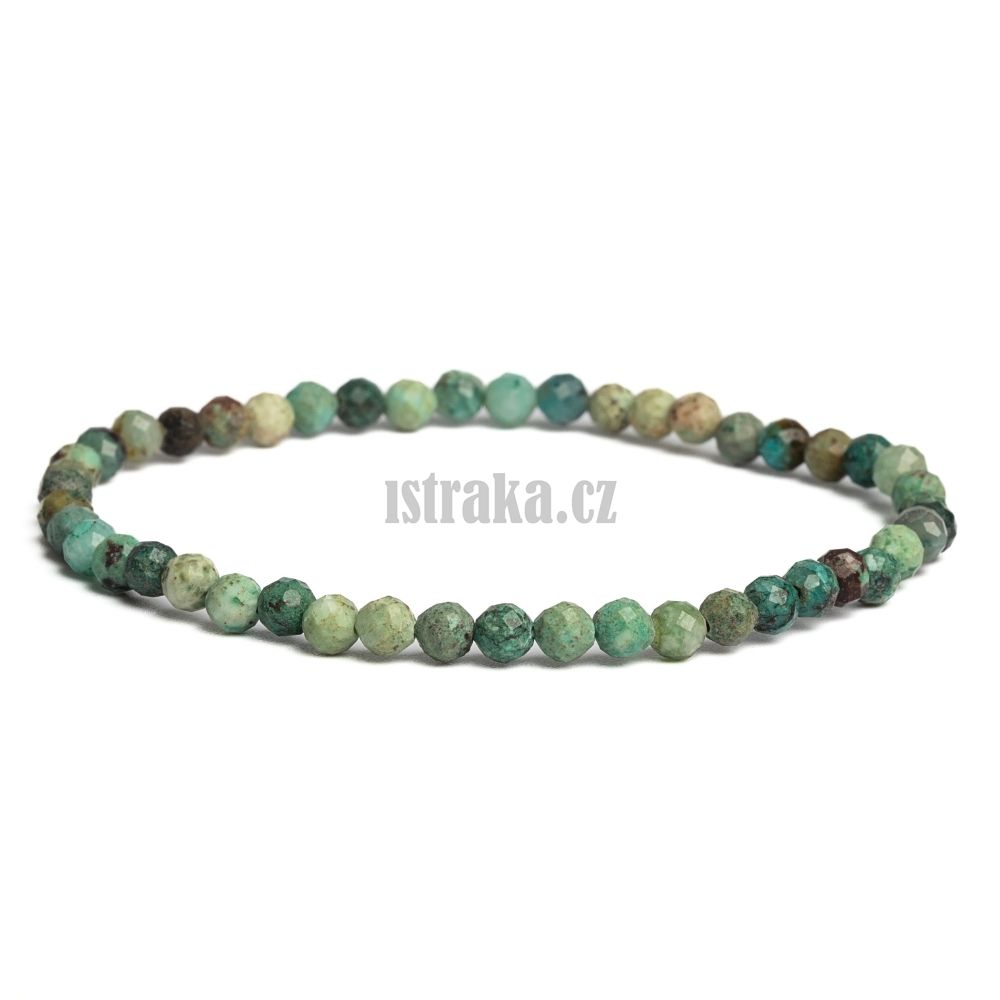 Náramek chryzokol broušený 4mm Náramek chryzokol broušený 4mm