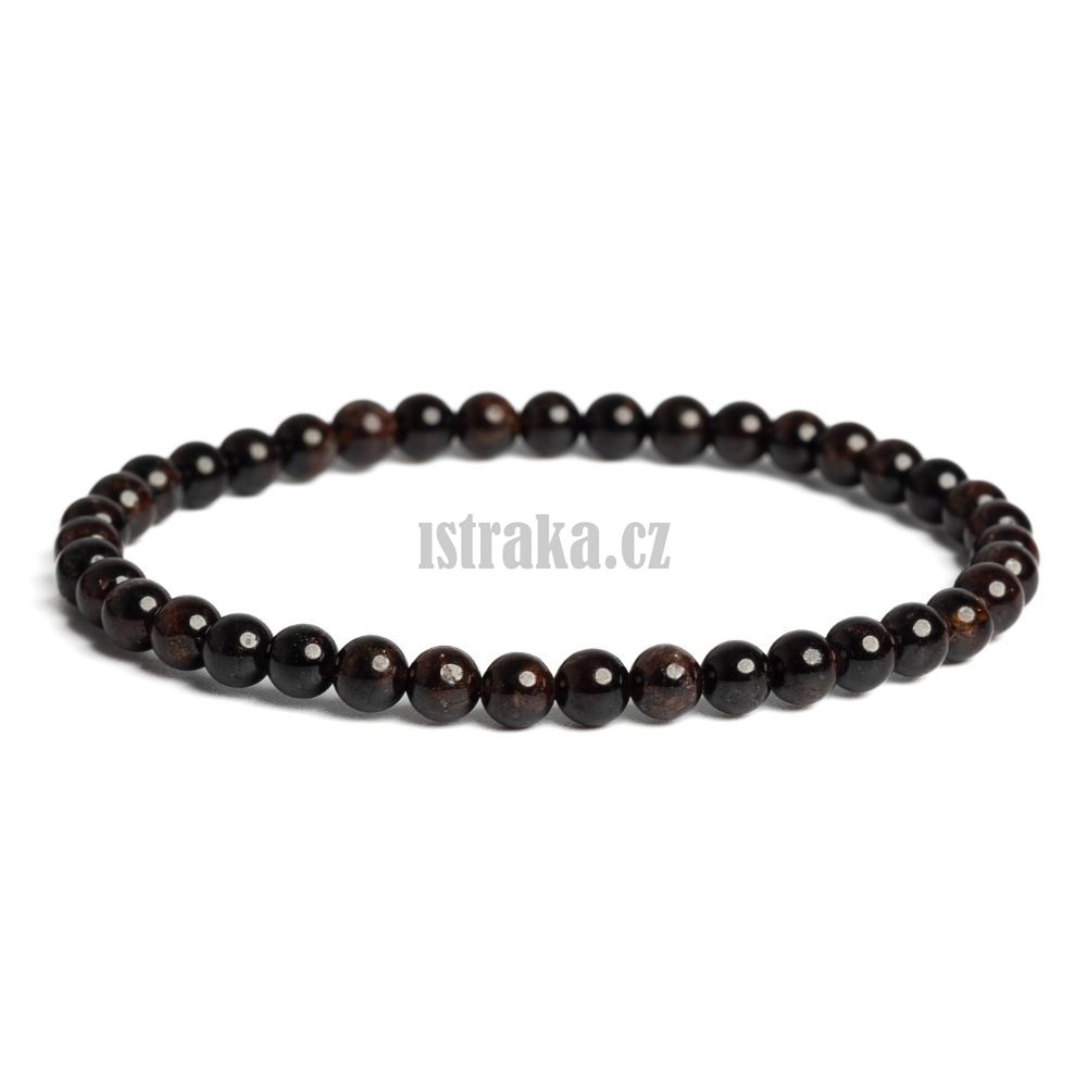 Náramek granát 4mm Náramek granát 4mm