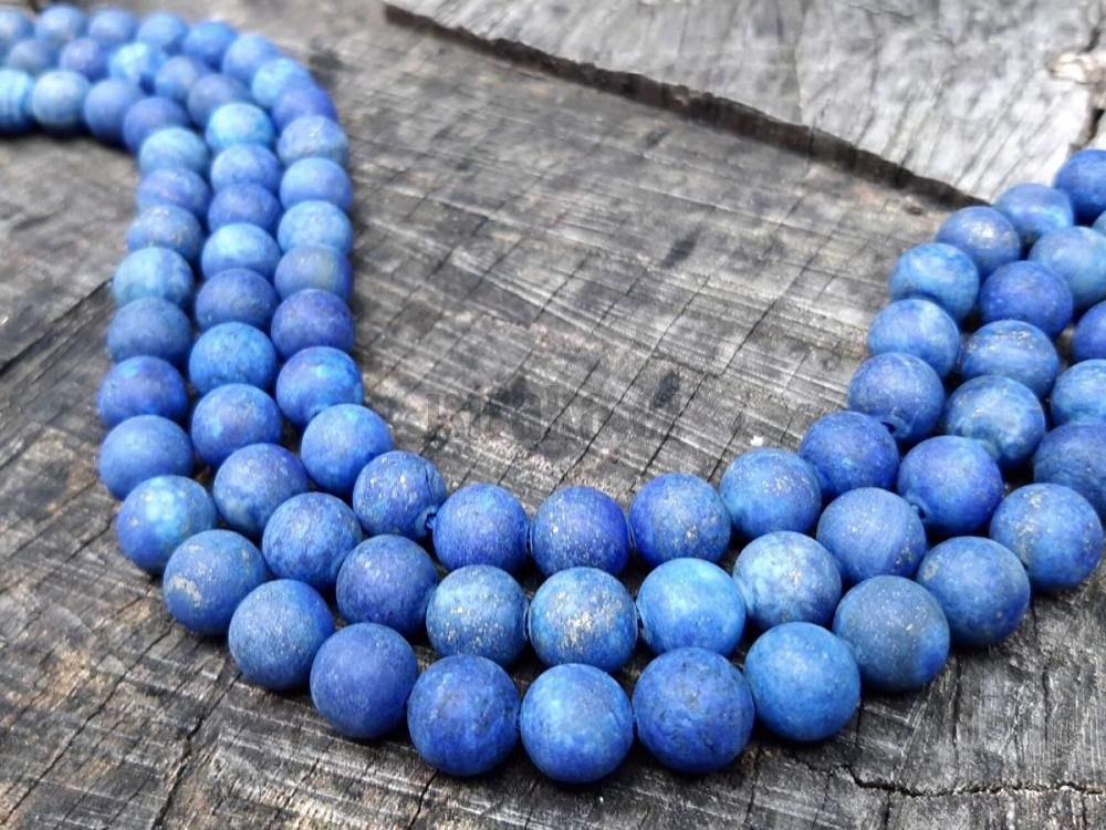 Lapis lazuli dobarvované korálky 8mm matné šňůra