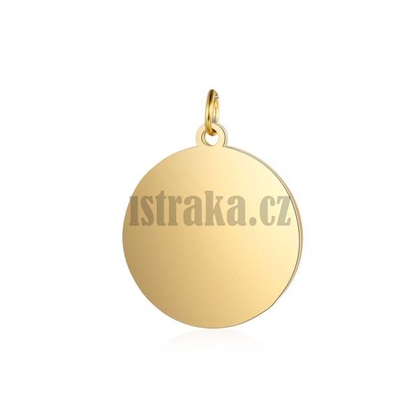Pvsek na gravrovn placka 16mm zlat nerez