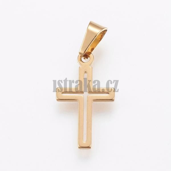 Pvsek k se lupnou 18x10mm zlat nerez