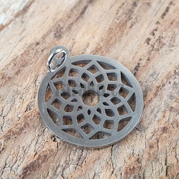 Pvsek Sahasrara (korunn akra) 22x19mm starostbrn nerez