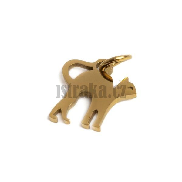 Pvsek koka 12x12mm zlat nerez