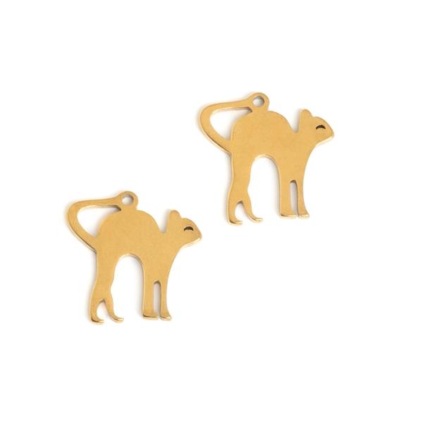 P��v�sek ko�ka 12x12mm zlat� nerez