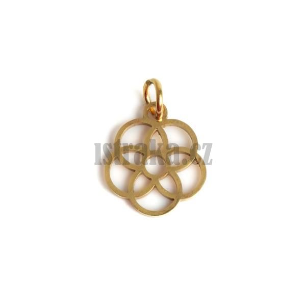 Pvsek kvt 13x12mm zlat nerez