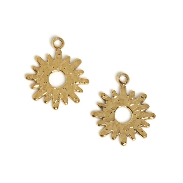 P��v�sek slunce 14 mm zlat� nerez (ion plating)