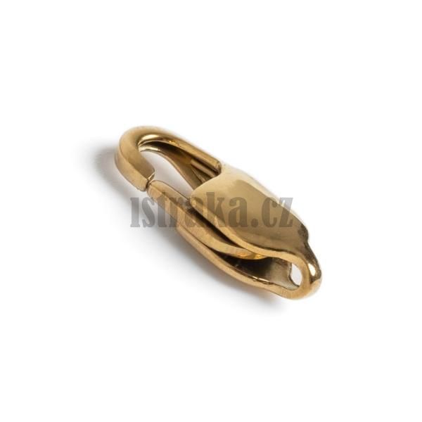 Karabinka nerez zlat 15mm
