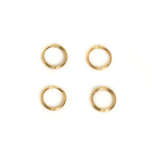 Spojovac� krou�ek dvojit� nerez zlat� 4ks