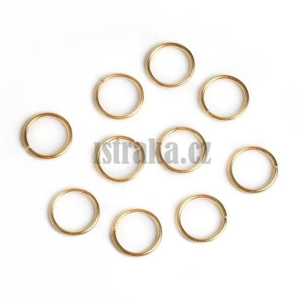 Krouky spojovac 8mm zlat nerez 10 ks