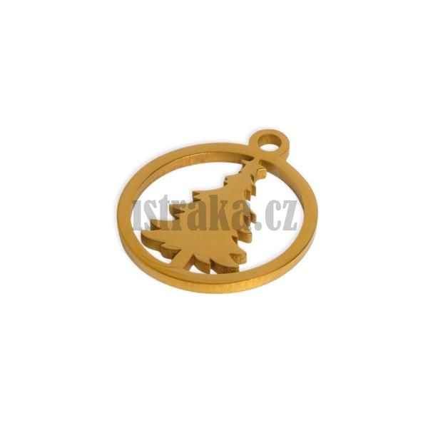 Pvsek vnon stromeek 13mm nerez zlat