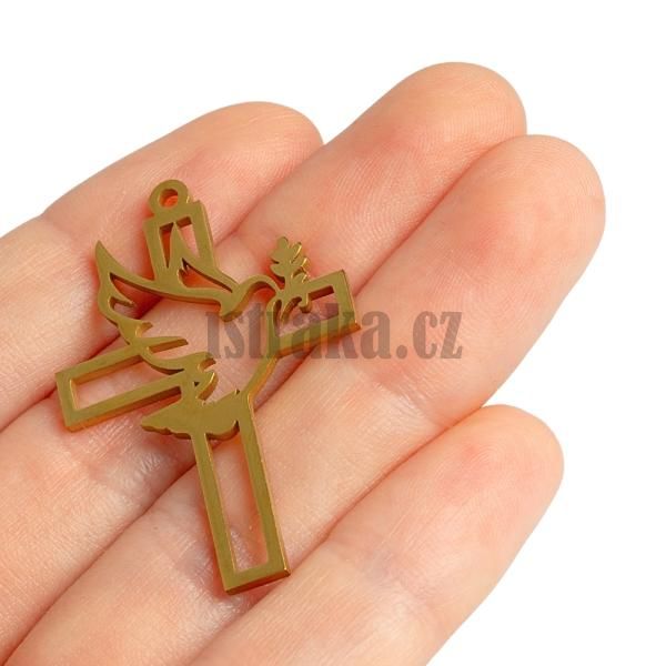 10347-privesok-kriz-s-holubicou-zlaty-nerez-2