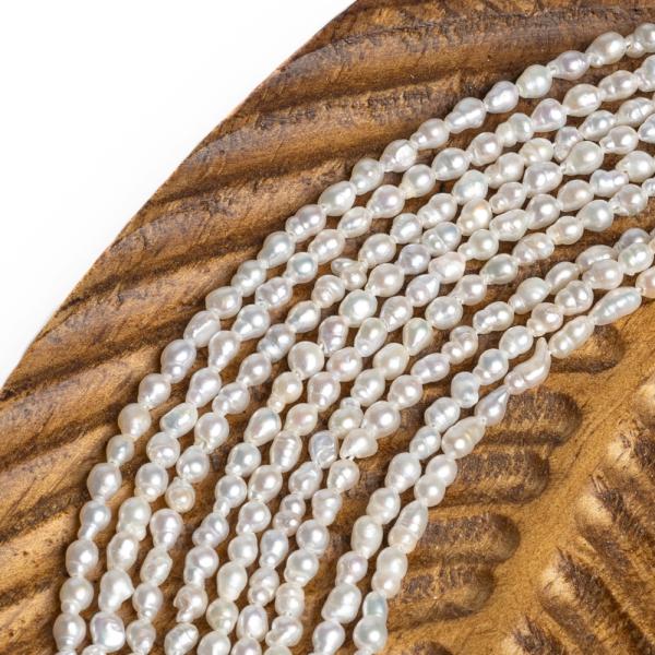 Perly ���n� kor�lky 3x4mm podlouhl� nepravideln� ���ra