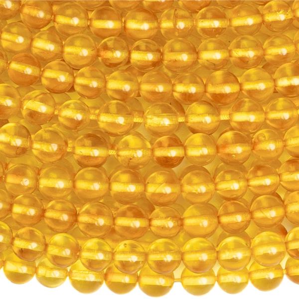 Jantar �lut� pr�hledn� kor�lky 4mm ���ra