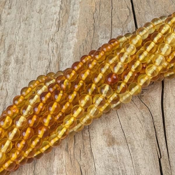 Jantar lut prhledn korlky 4,5mm ra
