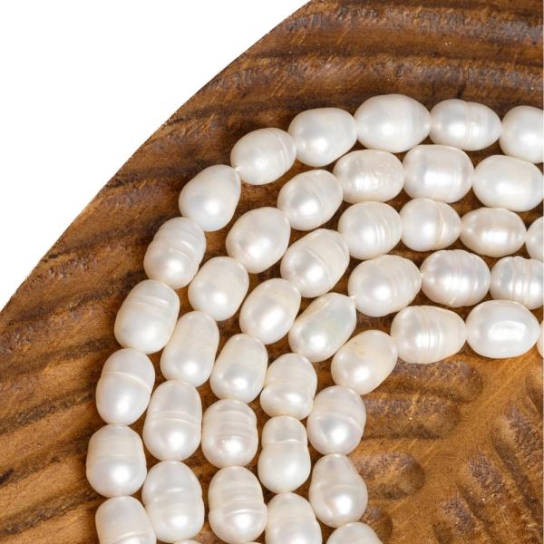 Perly ���n� kor�lky 6-7mm podlouhl� ���ra