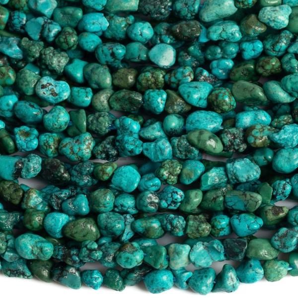 Tyrkys prodn korlky 3x5mm nugety hranat ra