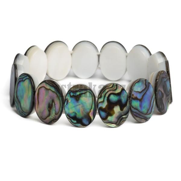Nramek ploch perle abalone ovl 18x13mm