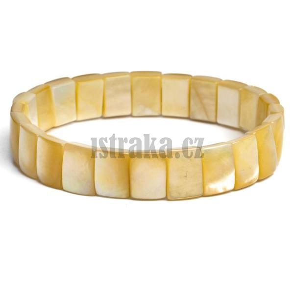 Nramek ploch perle lut 8x11mm