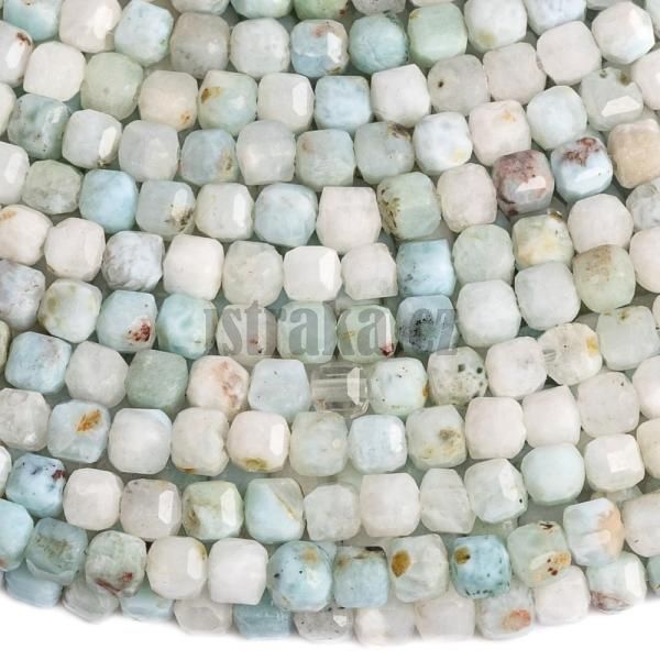 Larimar korlky 2,5mm kostky brouen plra