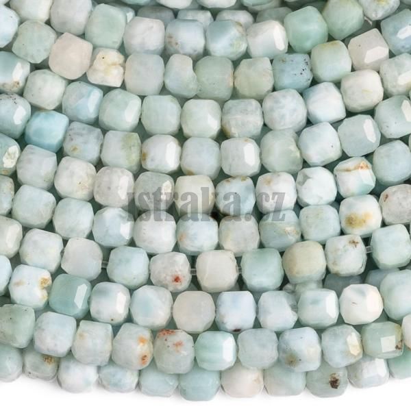 Larimar korlky 2,5mm kostky brouen A kvalita plra