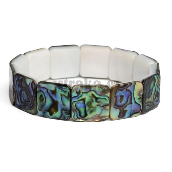 Nramek ploch perle abalone tverec 16mm