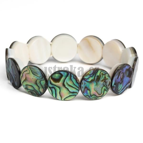 Nramek ploch perle abalone kruh 16mm