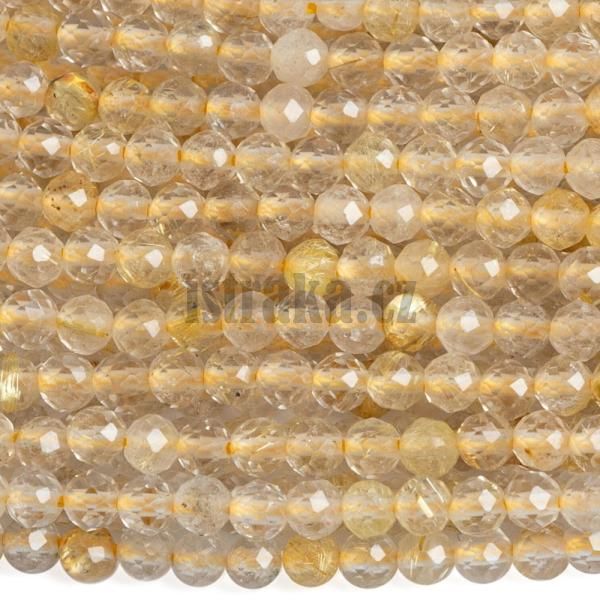 Kil se zlatm rutilem korlky 2,5mm brouen ra