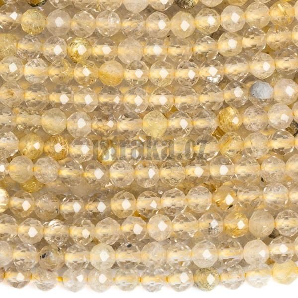 Kil se zlatm rutilem korlky 3mm brouen ra