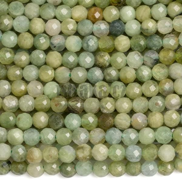 Turmaln zelen korlky 3mm brouen ra