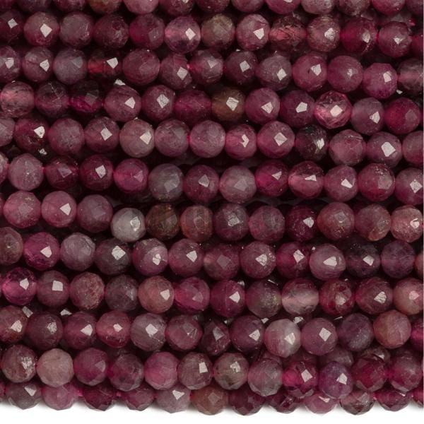 Turmaln bordov korlky 2,5mm brouen ra