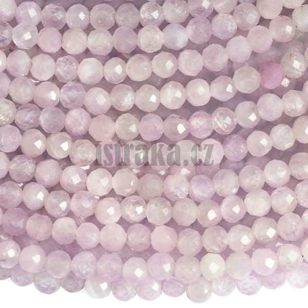 Kunzit korlky 2,5mm brouen A kvalita plra