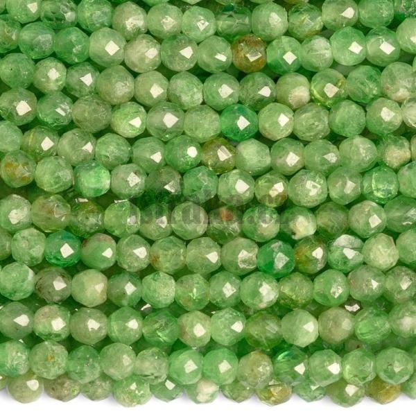 Tsavorit korlky 2,5mm brouen A kvalita plra