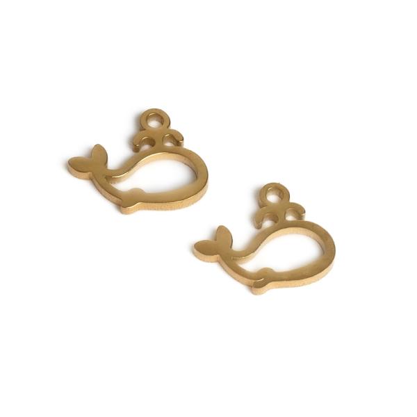 Velryba p��v�sek 11mm zlat� nerez