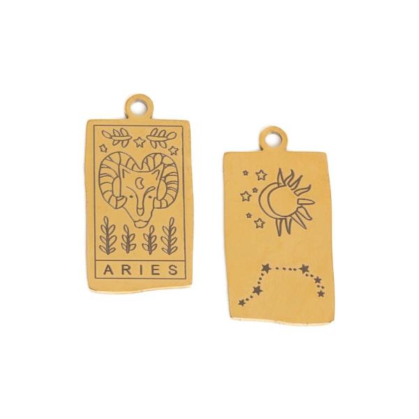 Znamen� beran p��vesek zlat� nerez