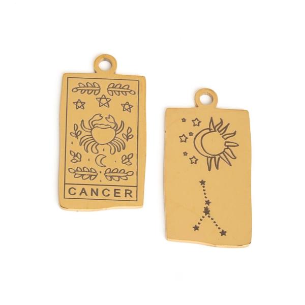 Znamen� rak p��vesek zlat� nerez