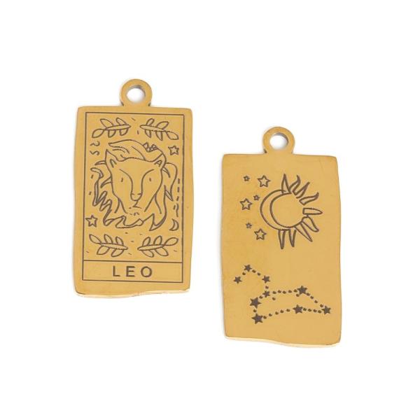 Znamen� lev p��vesek zlat� nerez