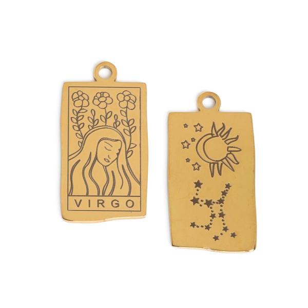 Znamen� panna p��vesek zlat� nerez