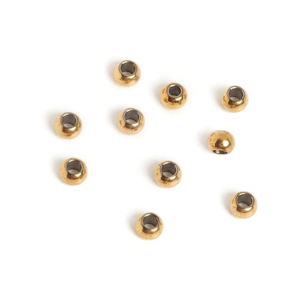 Rondelka kor�lek 2,5x1,8mm nerez zlat� 10ks (ion plating)
