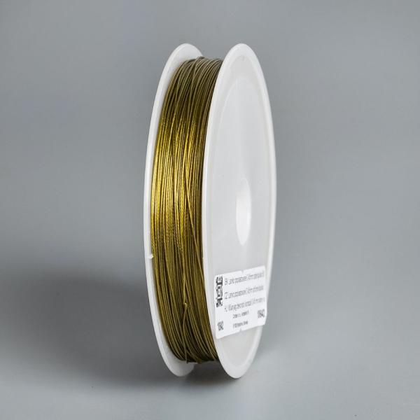 Lanko poplastovan� 0,45mm zlat� �pulka 50m