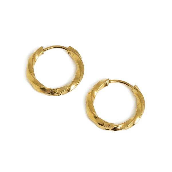 N�u�nicov� h��ek kruh nerez zlat� 2ks (ion plating)