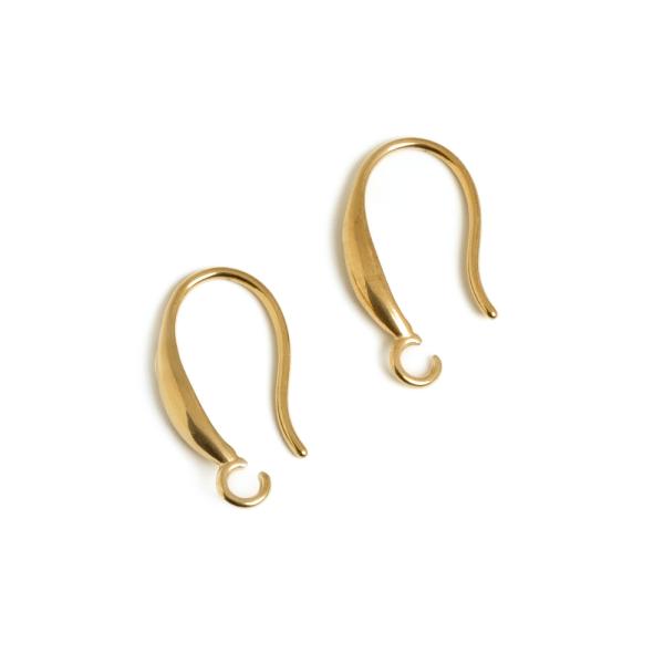 N�u�nicov� h��ek ozdobn� 19mm nerez zlat� 2ks (ion plating)