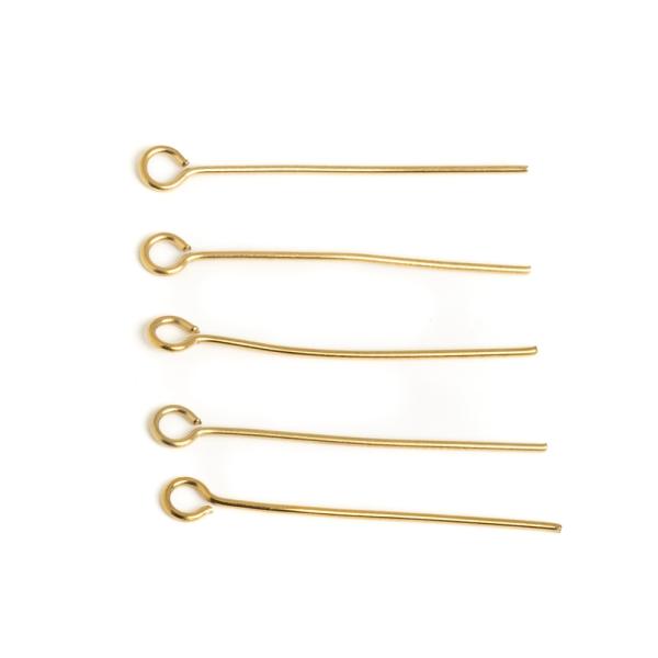 Ihla ketlovac� nerez 25mm zlat� 5ks (ion plating)