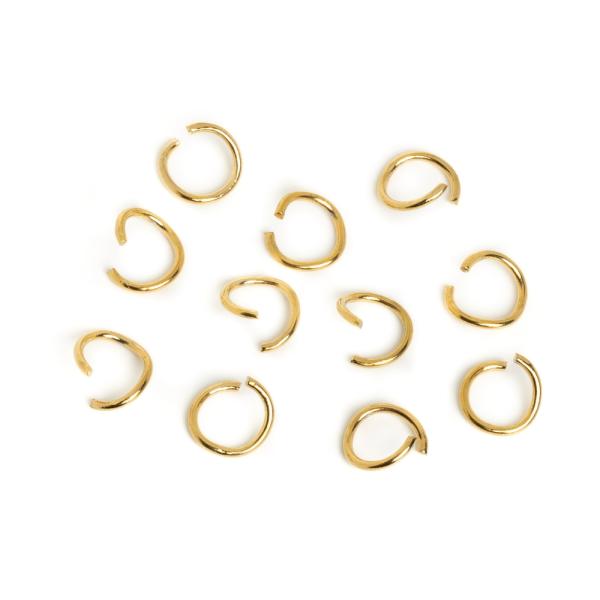 Krou�ky spojovac� 8mm zlat� nerez 10 ks (ion plating)