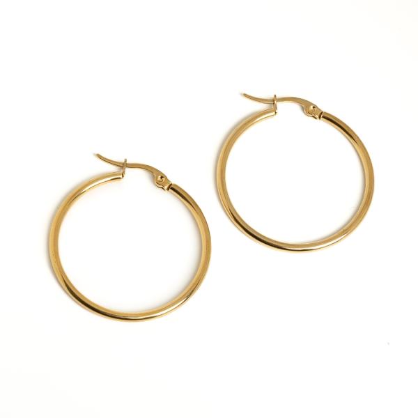 N�u�nicov� h��ek kruh 33mm nerez zlat� 2ks (ion plating)