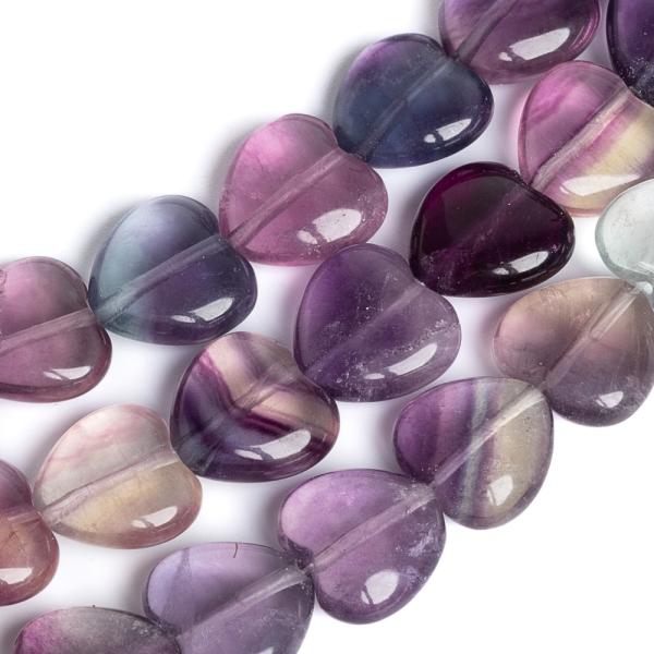 Fluorit kor�lky 12mm srd��ka p�l���ra